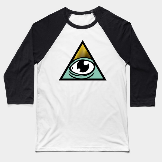 All Seeing Eye Baseball T-Shirt by TheMysteriousCaravan